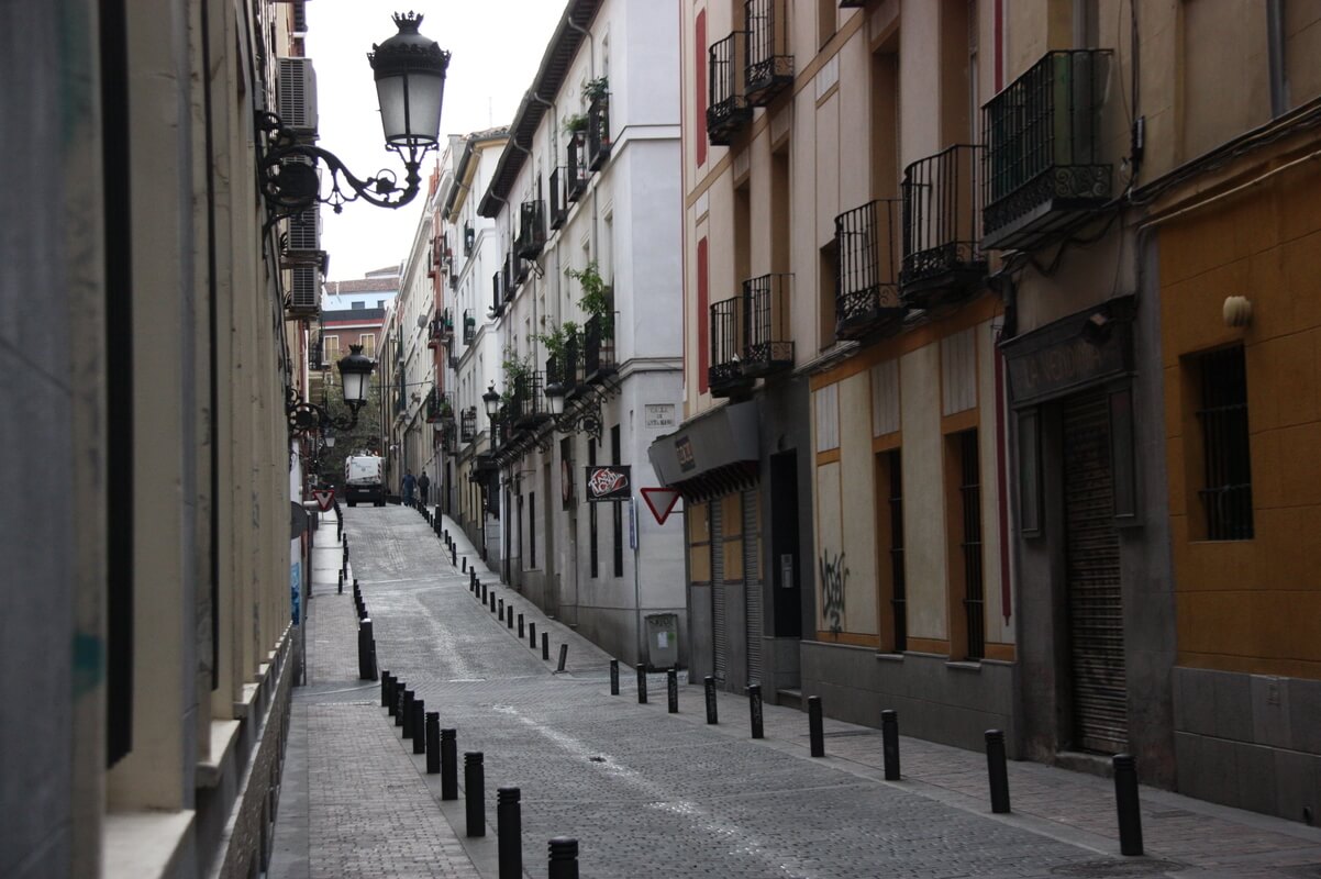 Street in Barrio de las Letras, Madrid